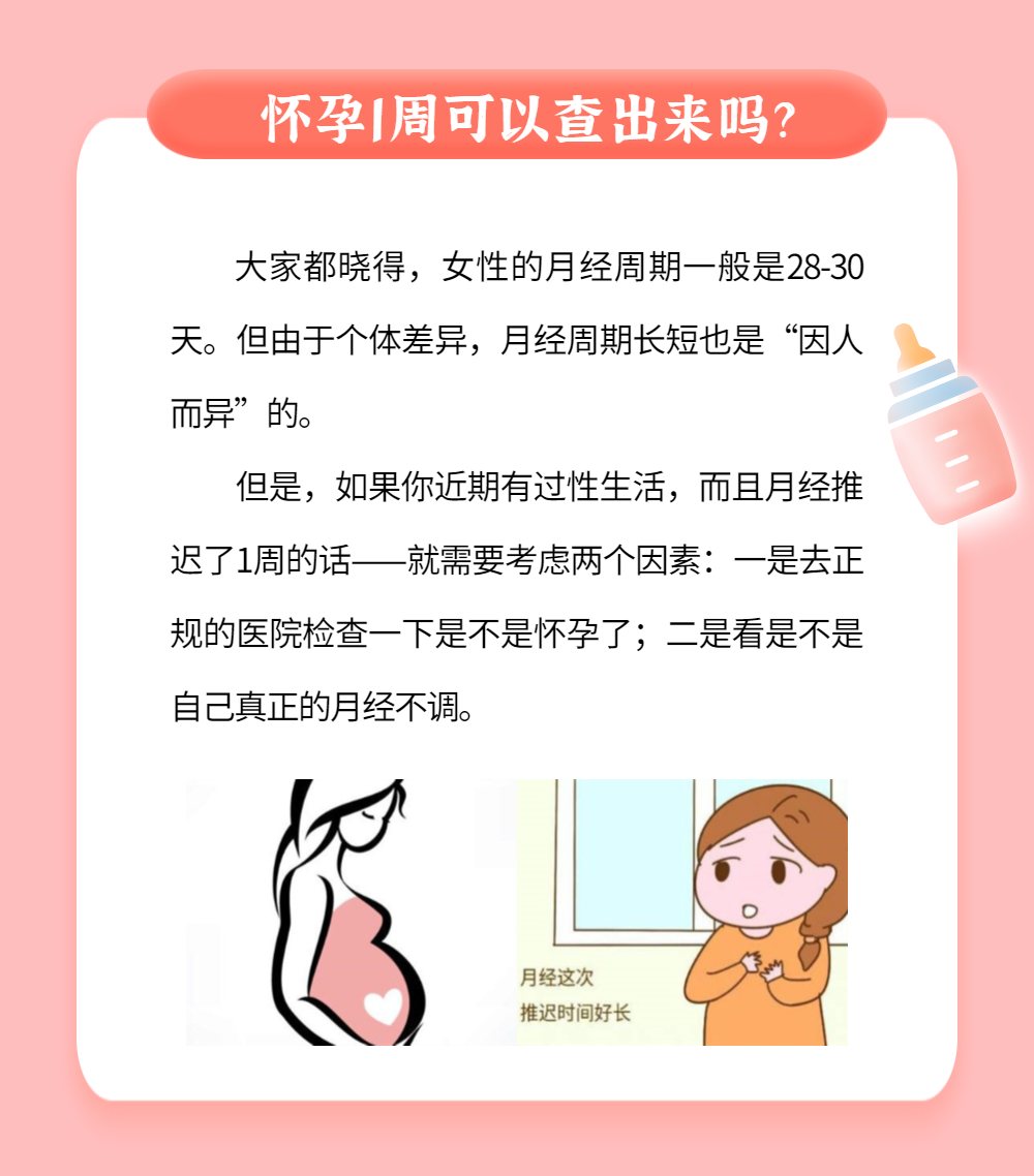 怀孕一周可以查出来吗？